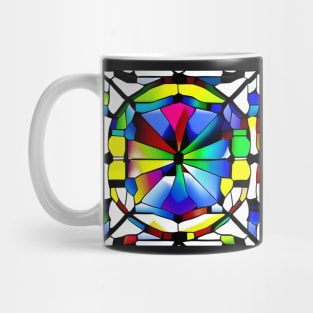 multicolour test card stained glass Mug